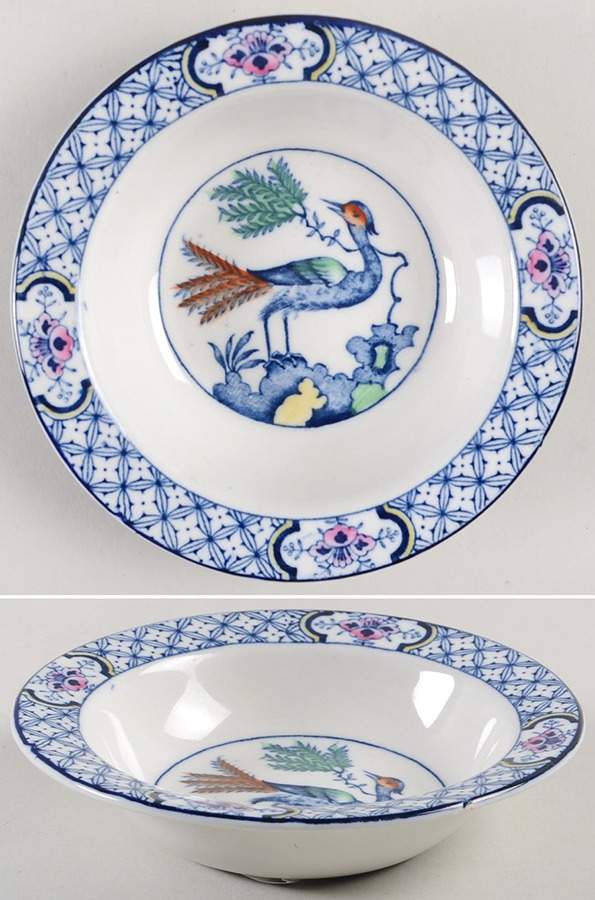 Yuan Blue Multicolor (Smooth Edge) Fruit/Dessert (Sauce) Bowl by Wood & Sons-1