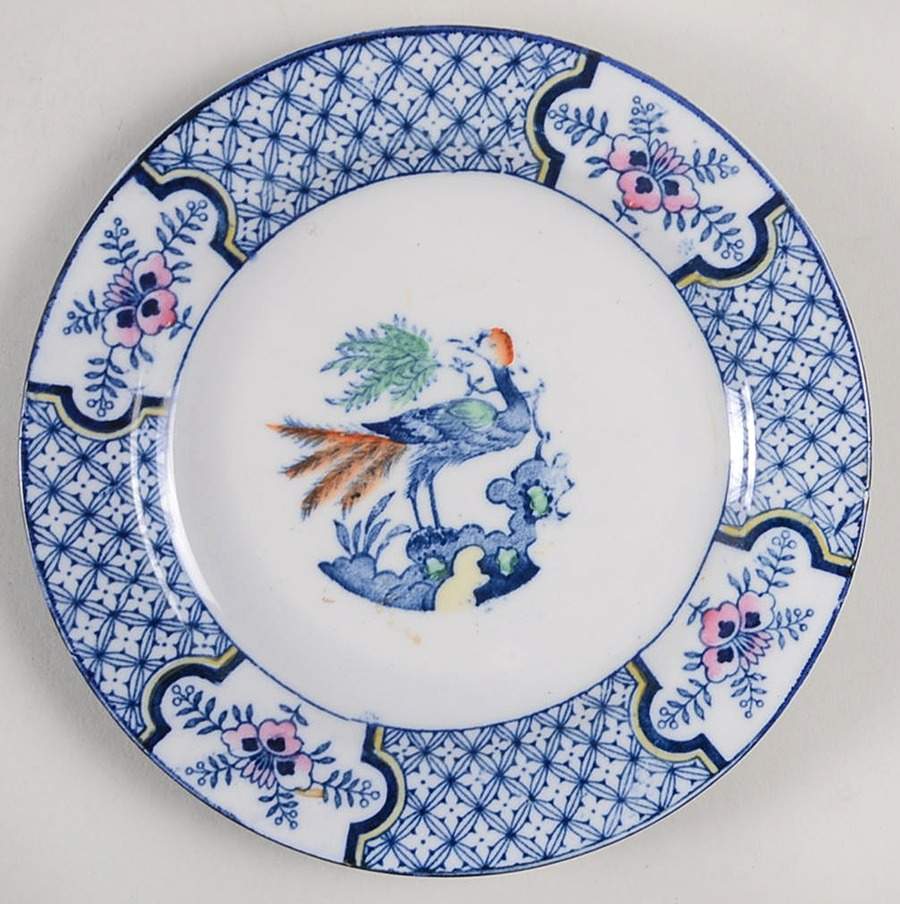 Yuan Blue Multicolor (Smooth Edge) Bread & Butter Plate by Wood & Sons-1