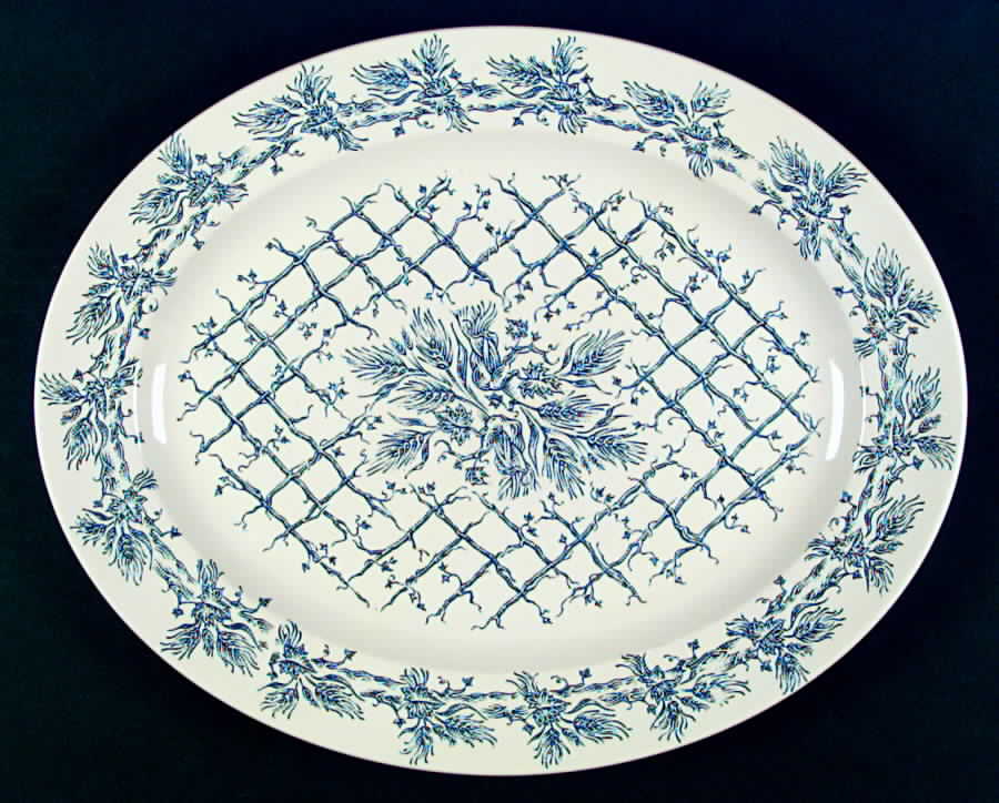 Blue Harvest 17" Oval Serving Platter by Williams-Sonoma-1
