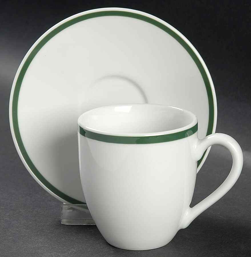 Brasserie Green Flat Demitasse Cup & Saucer Set by Williams-Sonoma-1
