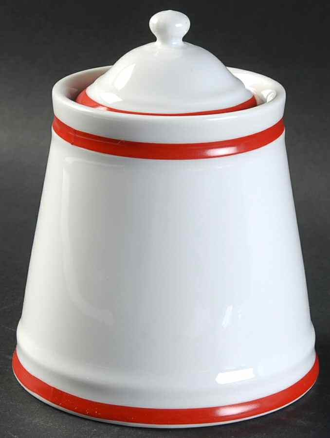 Brasserie Red Sugar Bowl & Lid by Williams-Sonoma-1