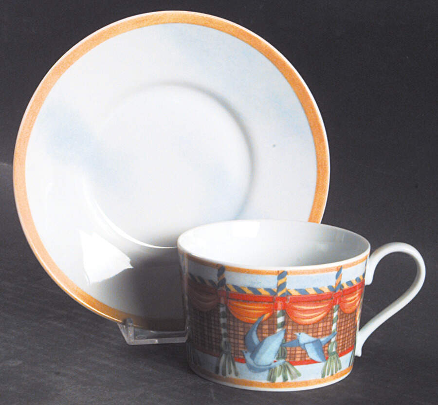 Montgolfiere Flat Cup & Saucer Set by Williams-Sonoma-1