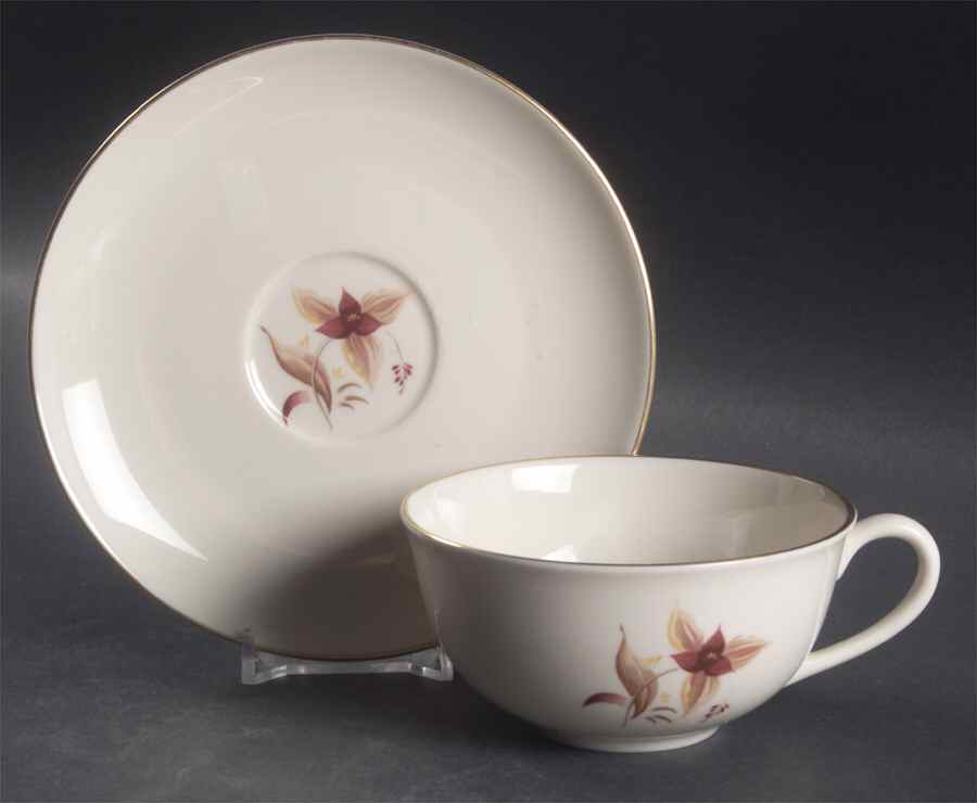 Trillium Flat Cup & Saucer Set by Westport-1