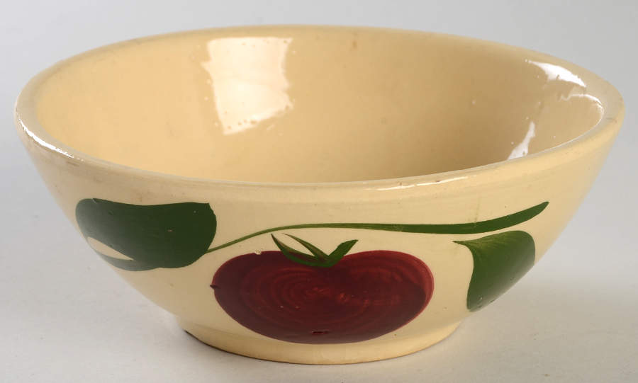 Apple 6" Round Vegetable Bowl by Watt Pottery-1
