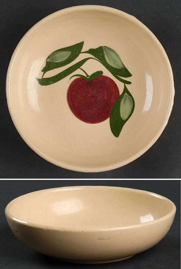 Apple Soup/Cereal Bowl by Watt Pottery-1