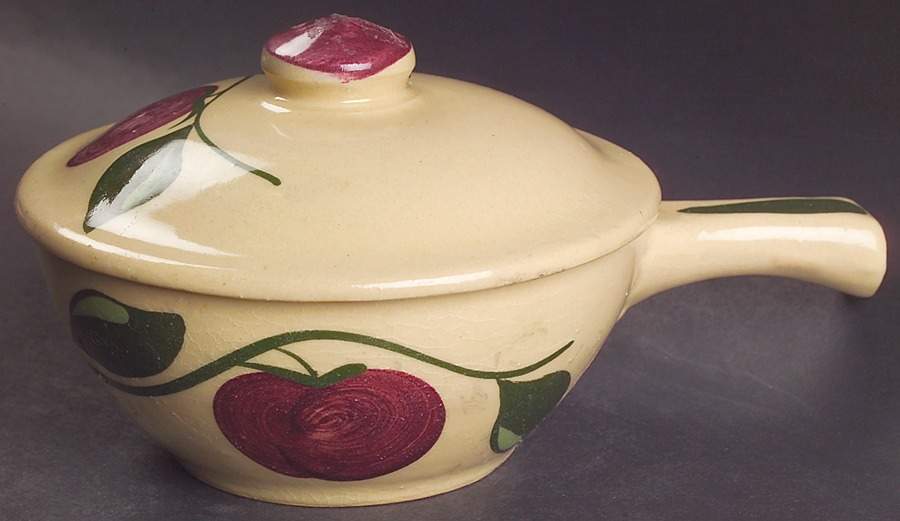 Apple Individual Casserole & Lid by Watt Pottery-1