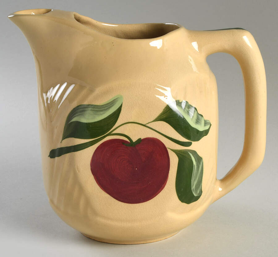 Apple Medium Pitcher by Watt Pottery-1