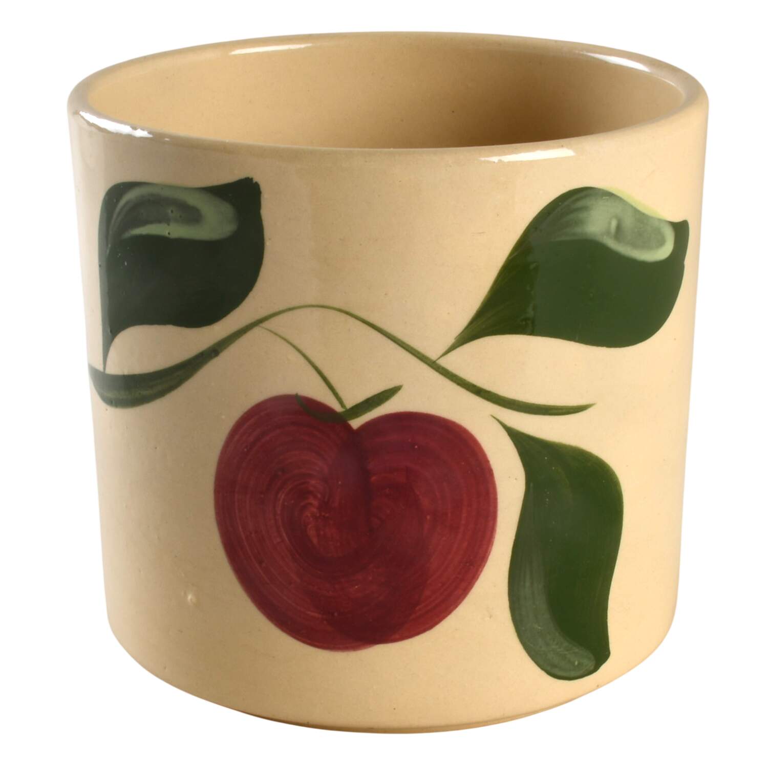 Apple Sugar Canister No Lid by Watt Pottery-1