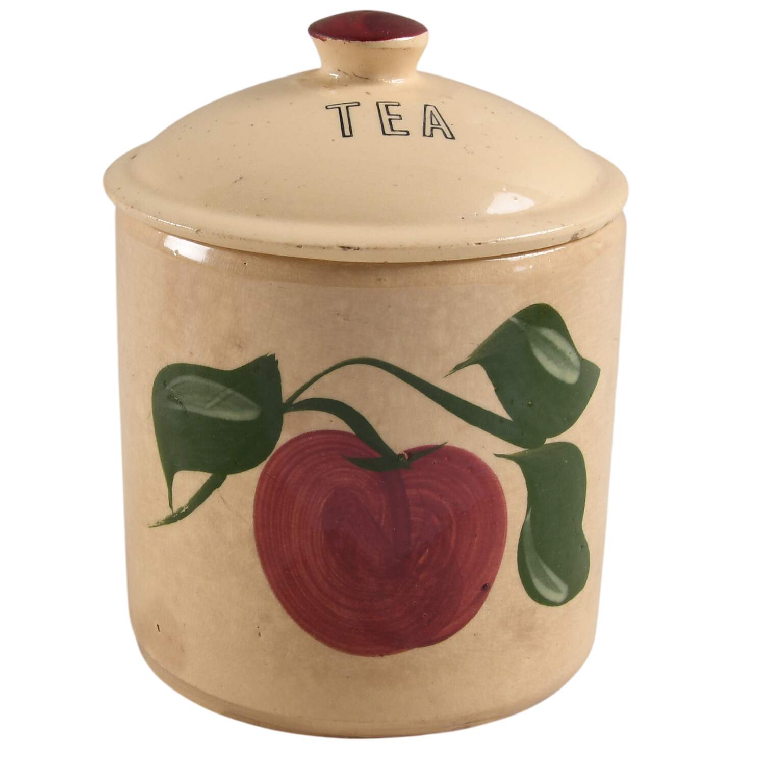 Apple Tea Canister by Watt Pottery-1