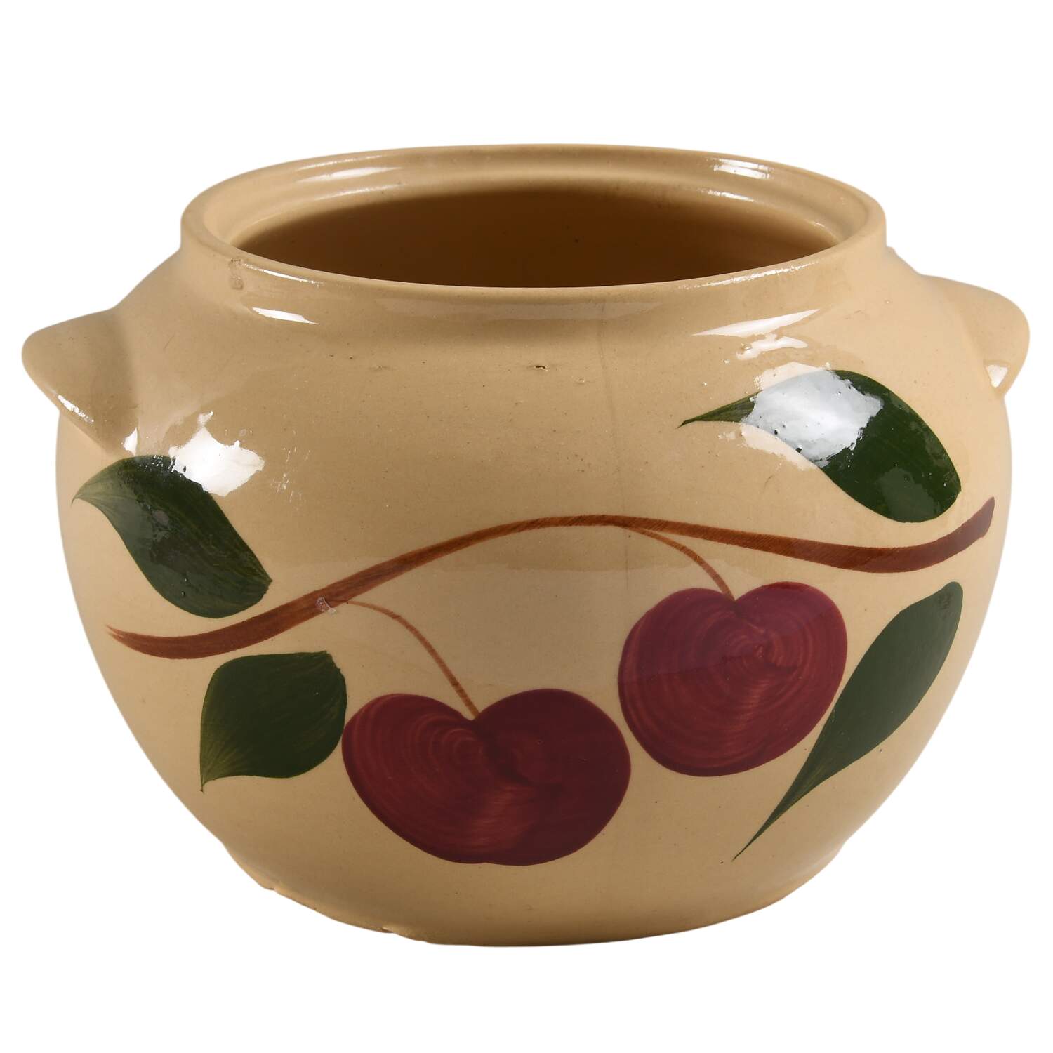 Apple Double Apple Bean Pot No Lid by Watt Pottery-1