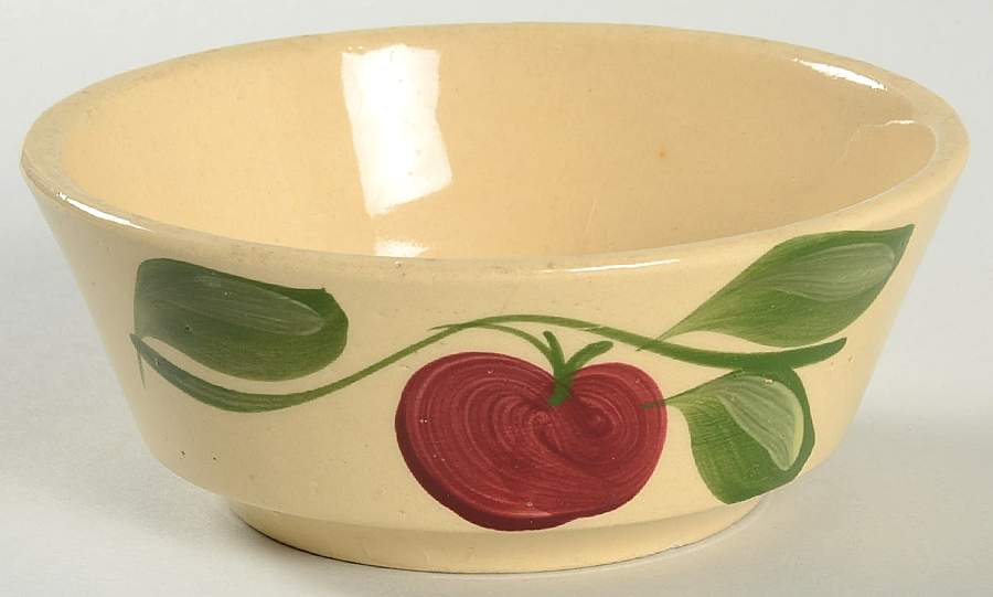 Apple Chip and Dip Bowl by Watt Pottery-1