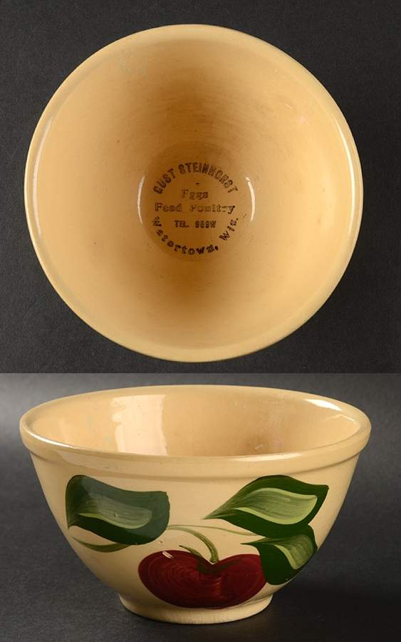 Apple 6" Mixing Bowl by Watt Pottery-1