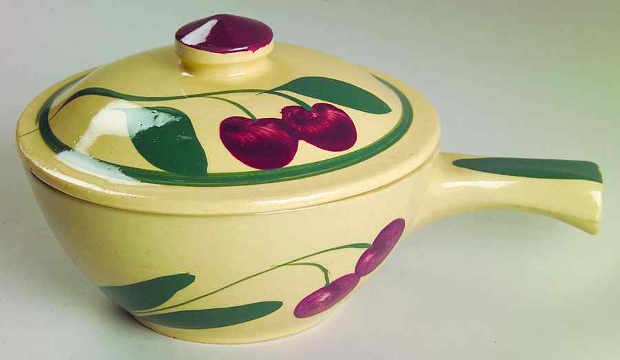 Cherry Individual Casserole & Lid by Watt Pottery-1
