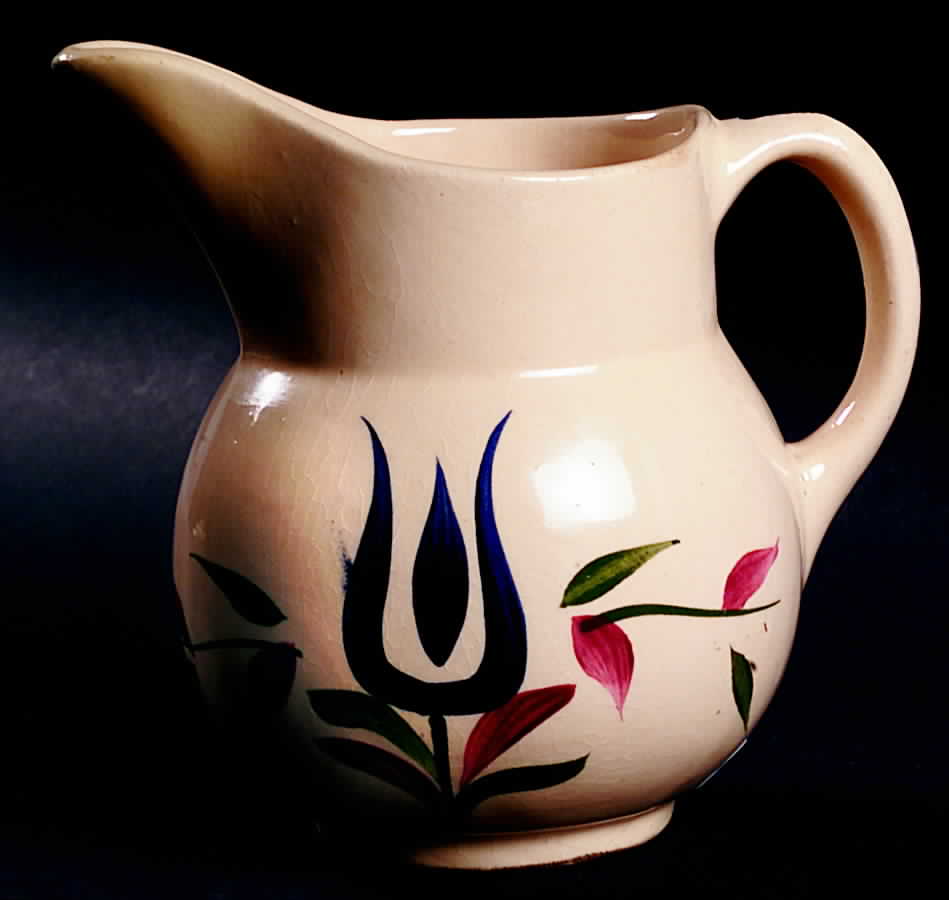 Dutch Tulip 16 Oz Pitcher by Watt Pottery-1