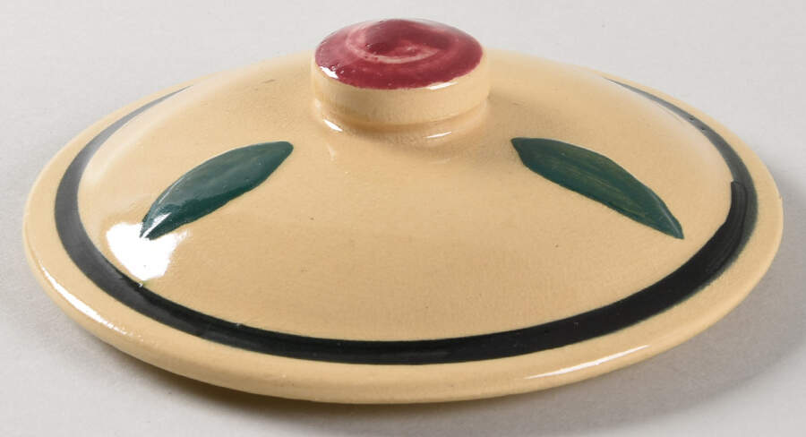 Rio Rose Lid for Individual Casserole by Watt Pottery-1