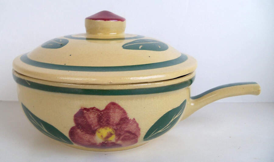 Rio Rose Individual Casserole & Lid by Watt Pottery-1