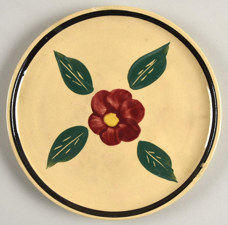 Rio Rose Salad Plate by Watt Pottery-1
