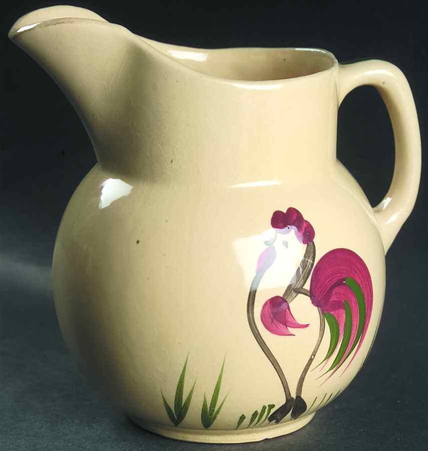 Rooster Small Pitcher by Watt Pottery-1