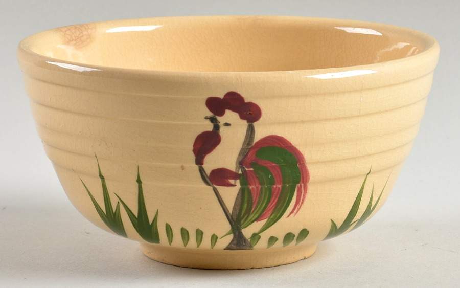 Rooster 5" Mixing Bowl by Watt Pottery-1