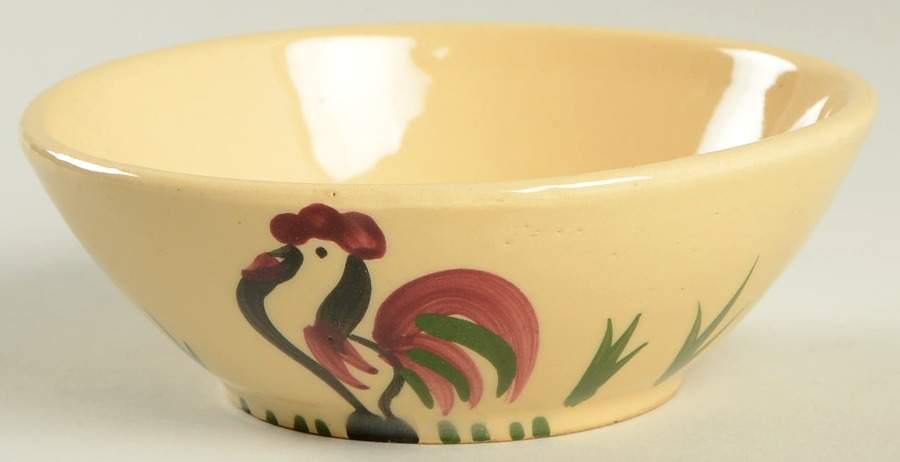 Rooster 5" Round Baker by Watt Pottery-1