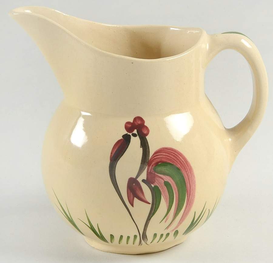 Rooster 16 Oz Pitcher by Watt Pottery-1