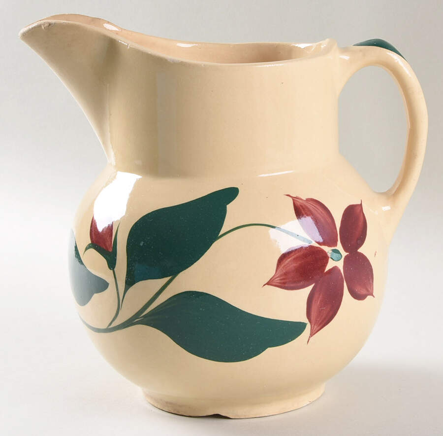 Starflower 80 Oz Pitcher by Watt Pottery-1