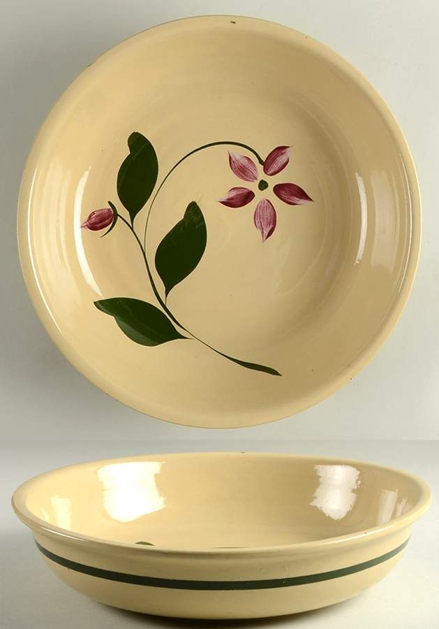 Starflower 14" Pasta Serving Bowl by Watt Pottery-1