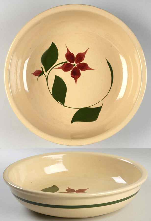 Starflower Pasta/Salad Serving Bowl by Watt Pottery-1