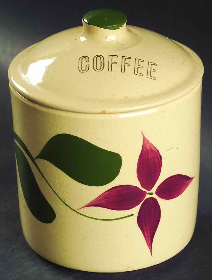 Starflower Coffee Canister & Lid by Watt Pottery-1