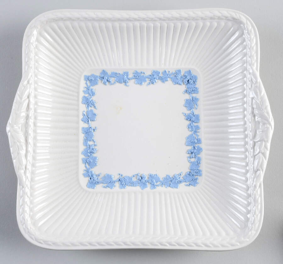 2804 (Edme, Blue Grapes) Square Handled Cake Plate by Wedgwood-1