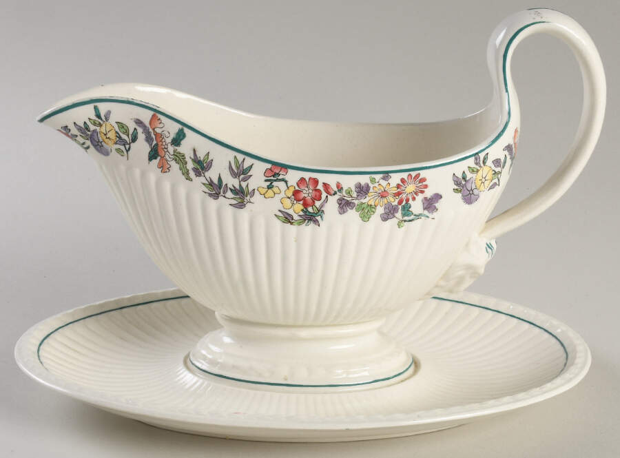 A6463-AK6463 Gravy Boat with Attached Underplate by Wedgwood-1