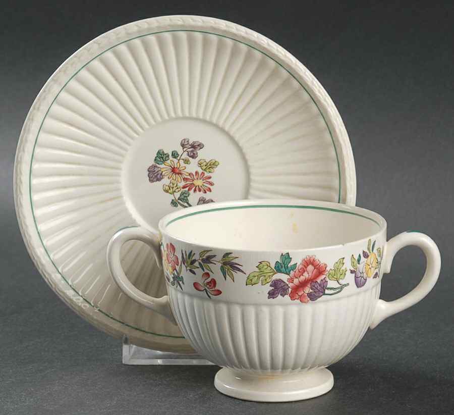 A6463-AK6463 Footed Bouillon Cup & Saucer by Wedgwood-1