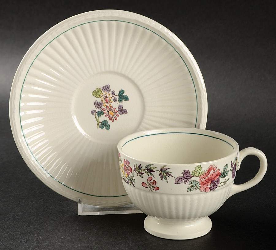 A6463-AK6463 Footed Cup & Saucer Set by Wedgwood-1