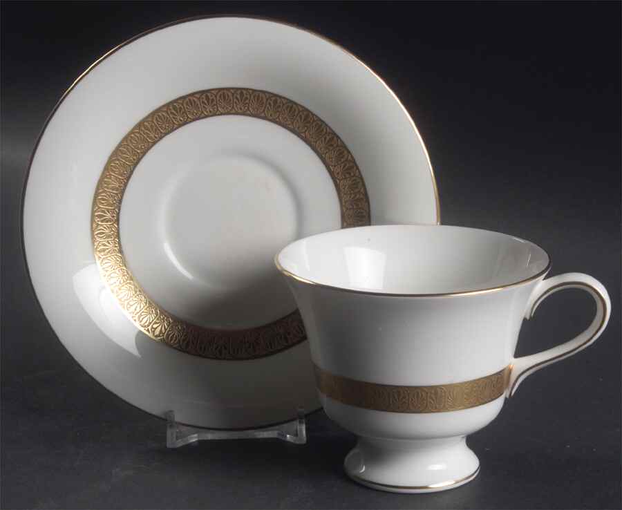 Adelphi Footed Cup & Saucer Set by Wedgwood-1