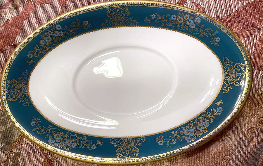 Agincourt Blue Underplate for Gravy Boat by Wedgwood-1