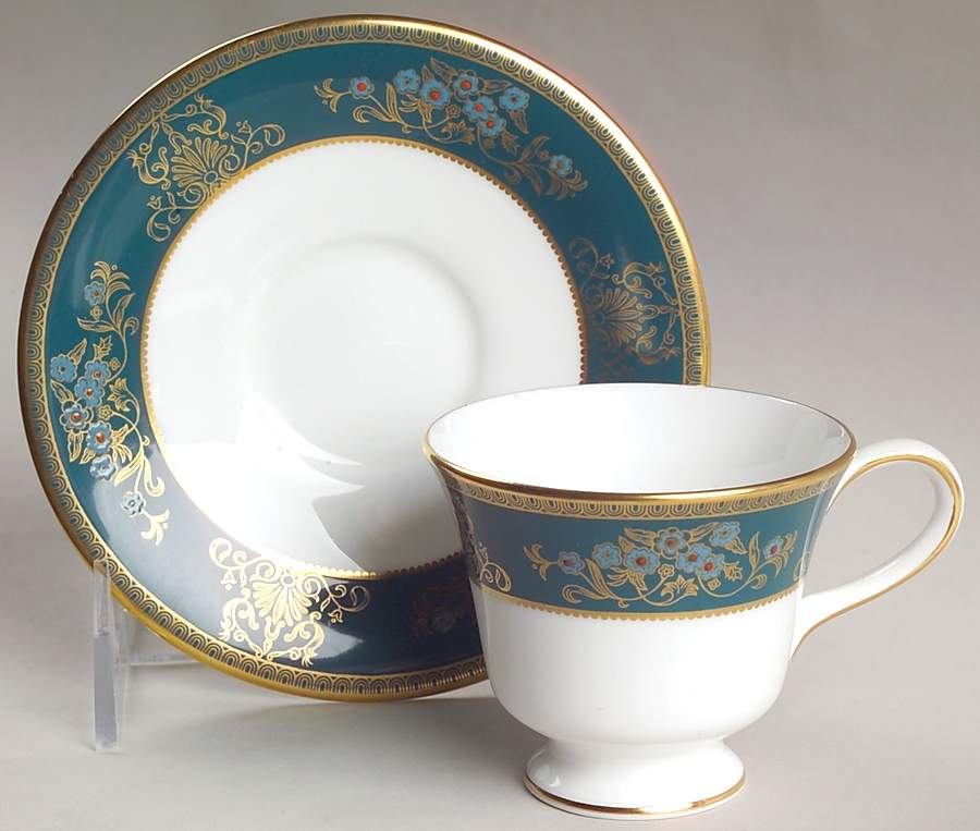 Agincourt Blue Footed Demitasse Cup & Saucer Set by Wedgwood-1