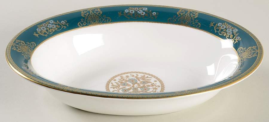 Agincourt Blue 10" Oval Vegetable Bowl by Wedgwood-1