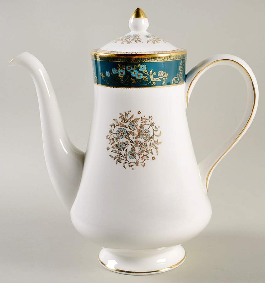 Agincourt Blue Coffee Pot & Lid by Wedgwood-1