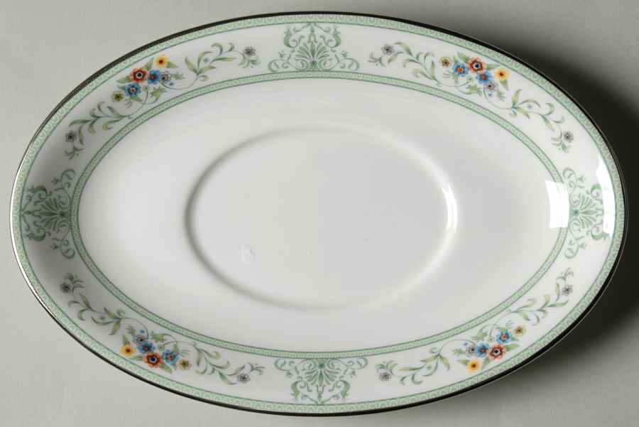 Agincourt Green Underplate for Gravy Boat by Wedgwood-1