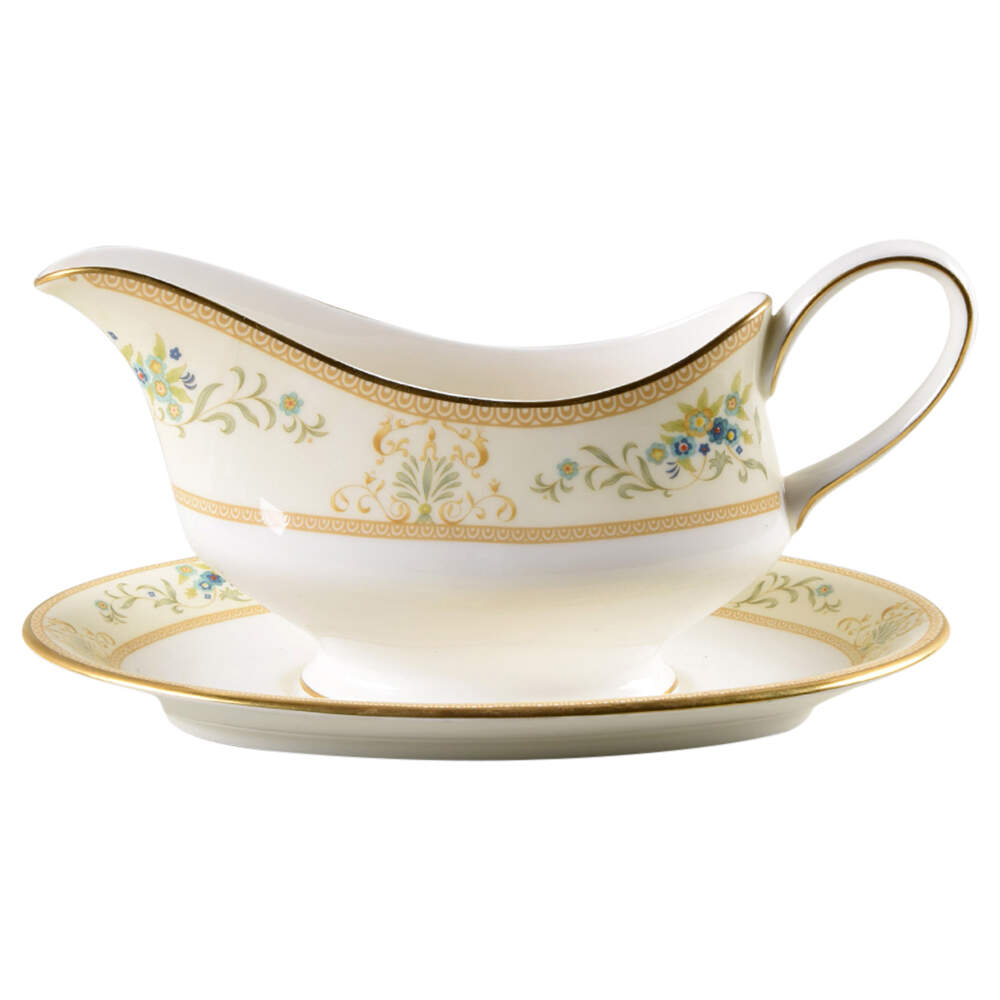 Agincourt Ivory Gravy Boat & Underplate by Wedgwood-1