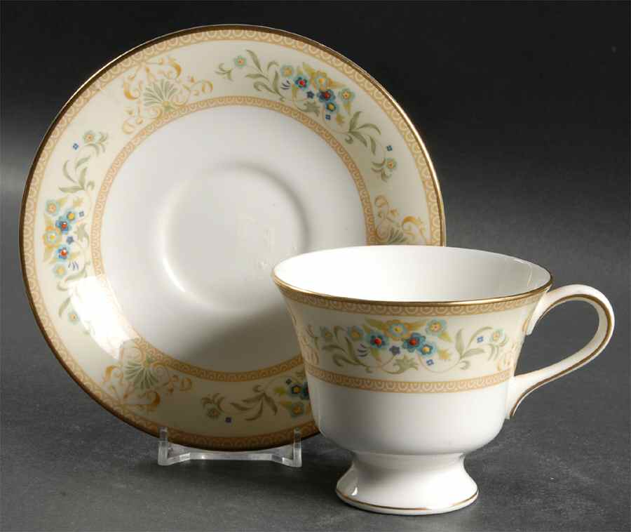 Agincourt Ivory Footed Cup & Saucer Set by Wedgwood-1
