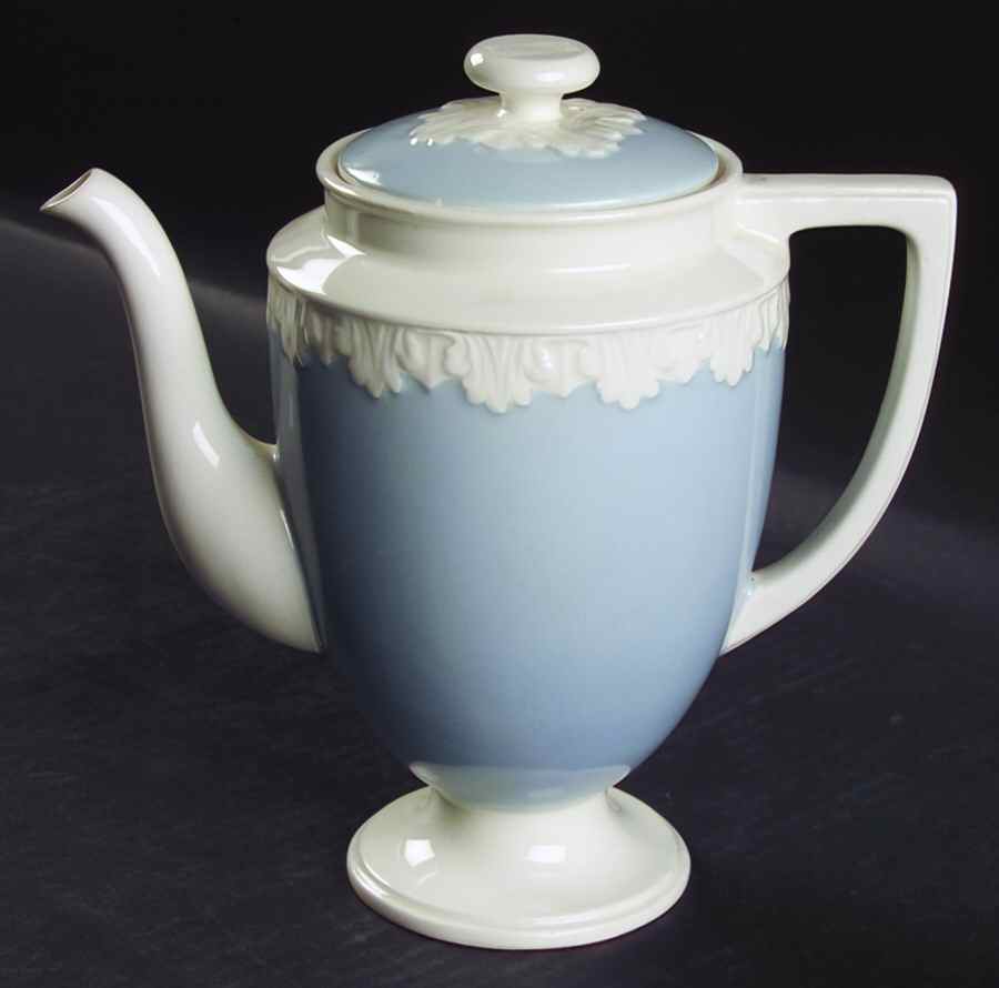 Albion Corinthian Blue Coffee Pot & Lid by Wedgwood-1
