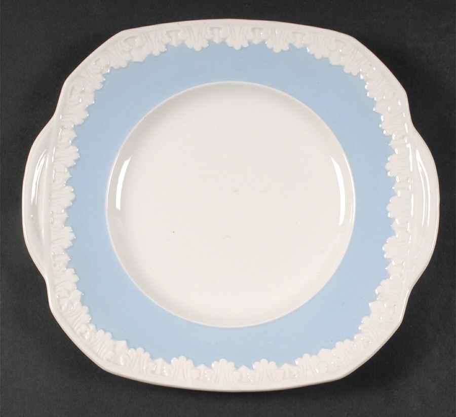 Albion Corinthian Blue Handled Cake Plate by Wedgwood-1