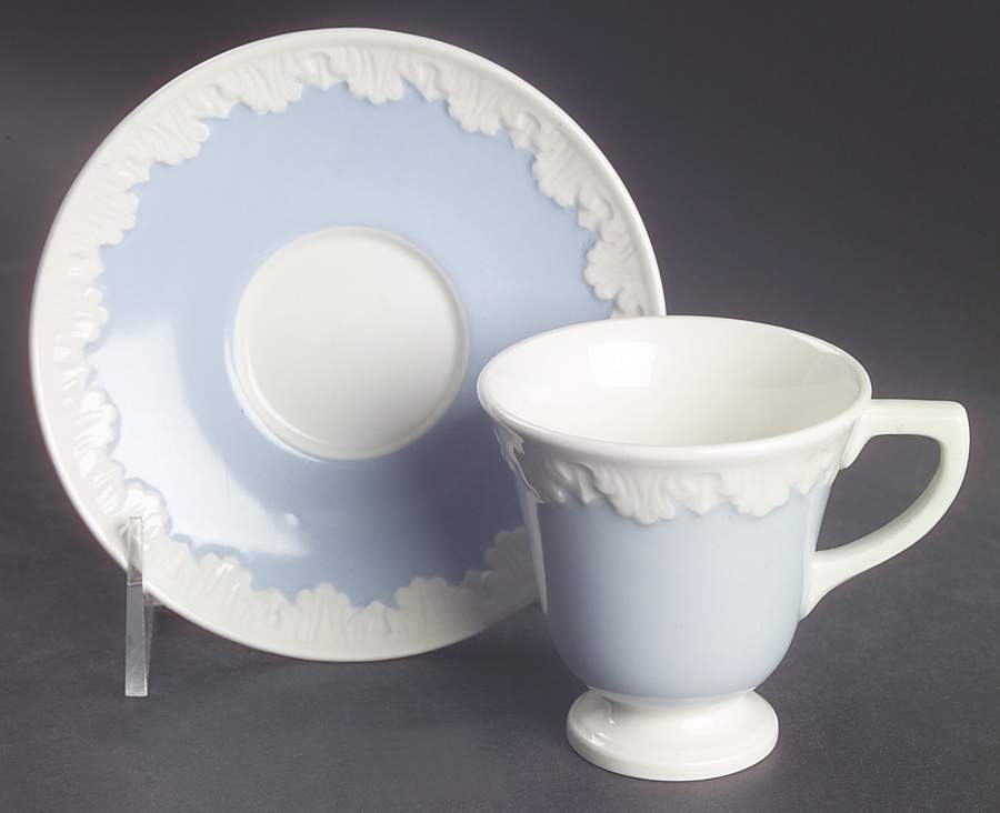 Albion Corinthian Blue Footed Demitasse Cup & Saucer Set by Wedgwood-1