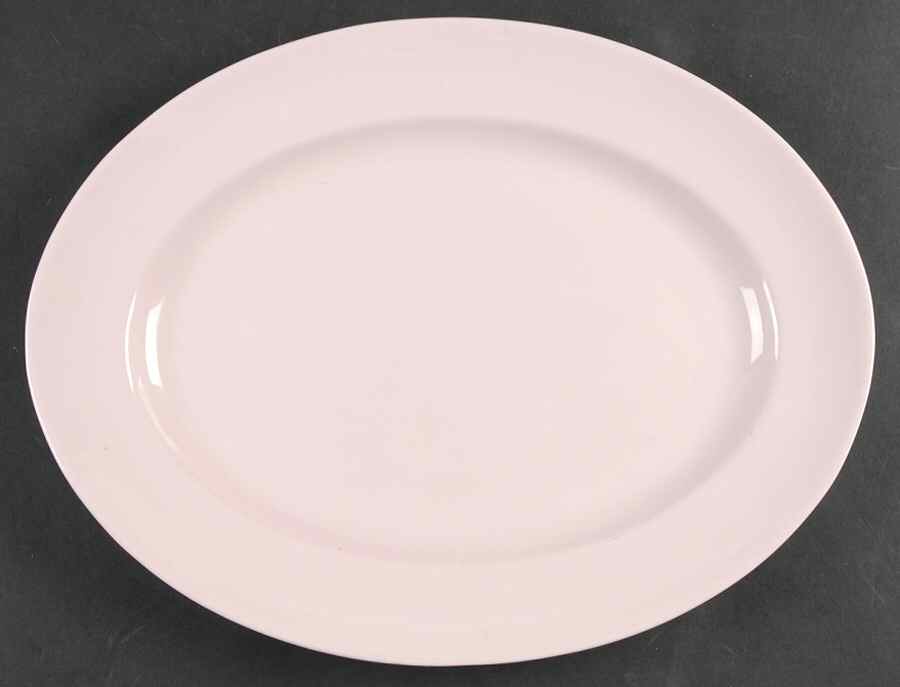 Alpine Pink (No #, No Design) 13" Oval Serving Platter by Wedgwood-1