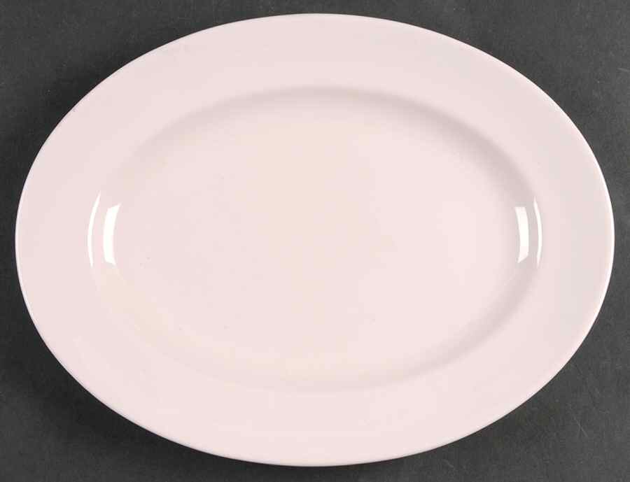 Alpine Pink (No #, No Design) 11" Oval Serving Platter by Wedgwood-1