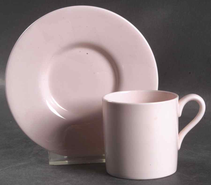 Alpine Pink (No #, No Design) Bond Shape Demitasse Cup and Saucer Set by Wedgwood-1