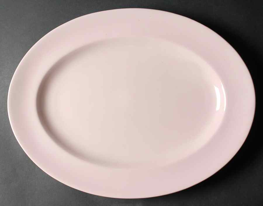 Alpine Pink (No #, No Design) 17" Oval Serving Platter by Wedgwood-1