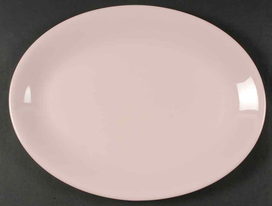 Alpine Pink (No Design, No#, Smooth) 15" Oval Serving Platter by Wedgwood-1