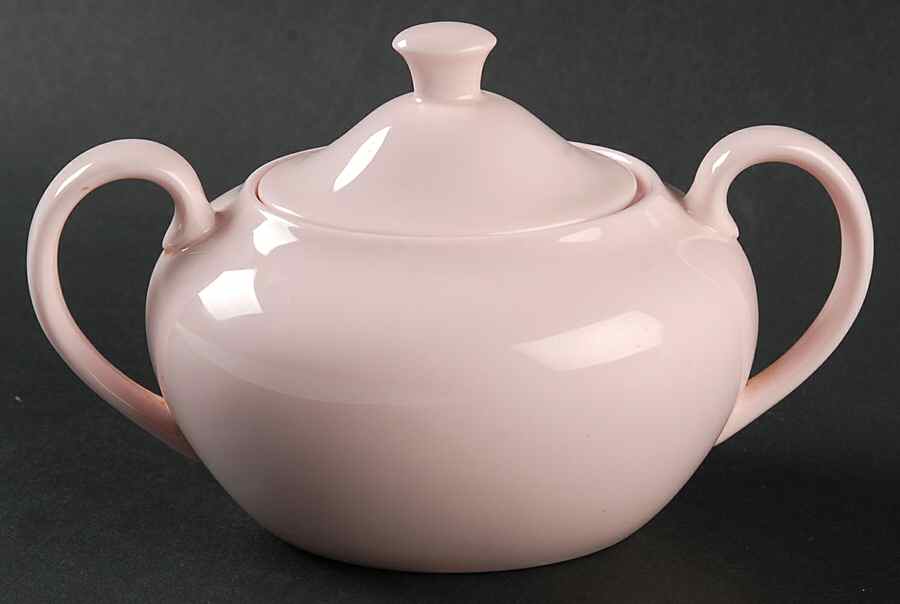 Alpine Pink (No Design, No#, Smooth) Mini Sugar Bowl & Lid by Wedgwood-1